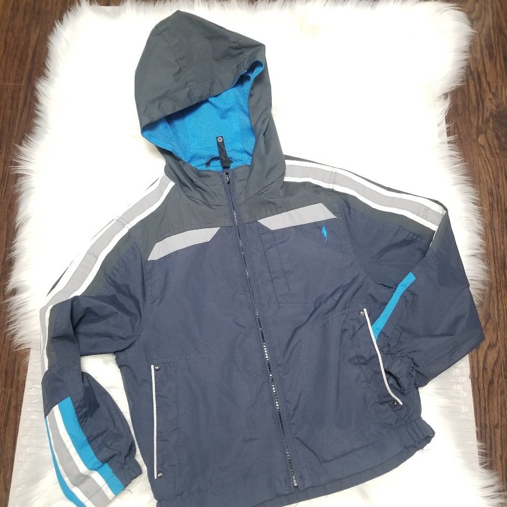 💕 Protection System Kids Navy Blue  Lightweight Jacket Boy Windbreaker Coat Zip